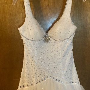 Jovani White Pageant dress